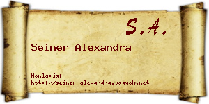 Seiner Alexandra névjegykártya